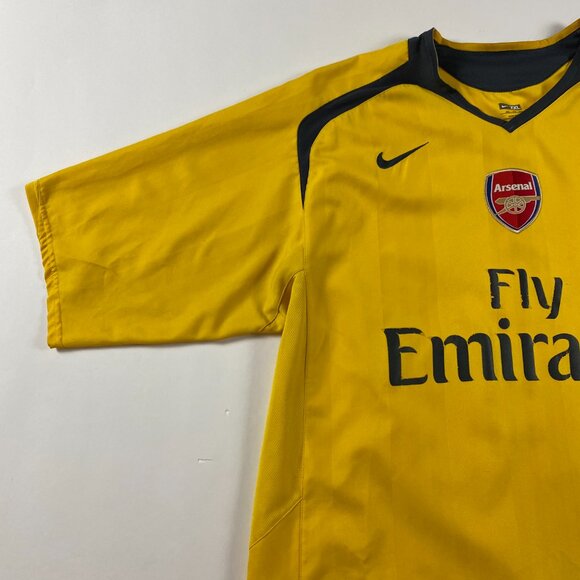 Arsenal 2006/07 Nike Soccer Jersey Away Yellow Mens XXL 2006-07 2XL - Picture 3 of 13